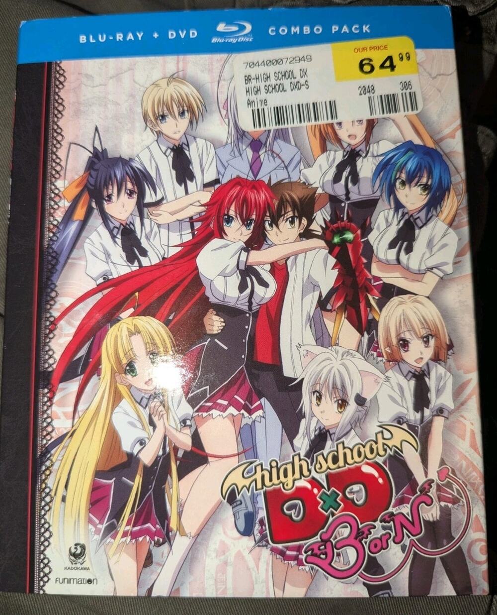 High School DXD B or N: Season Three (Blu-ray/DVD, 2016, 4-Disc Set) W Slip